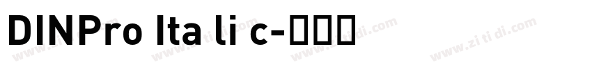 DINPro Ita li c字体转换